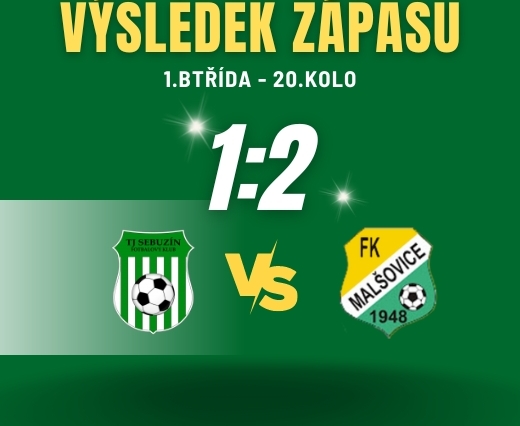 TJ Sebuzín  : FK Malšovice  1:2 (1:2)