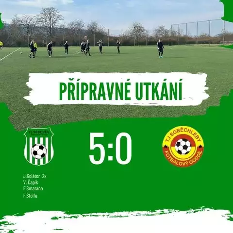 V Přípravném utkání porážíme Soběchleby 