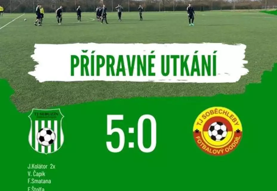 V Přípravném utkání porážíme Soběchleby 