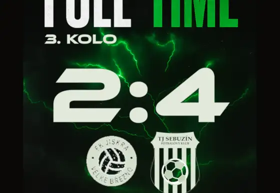 Ve 3 kole Áčko výhra 4:2 proti FK Jiskra Velké Březno